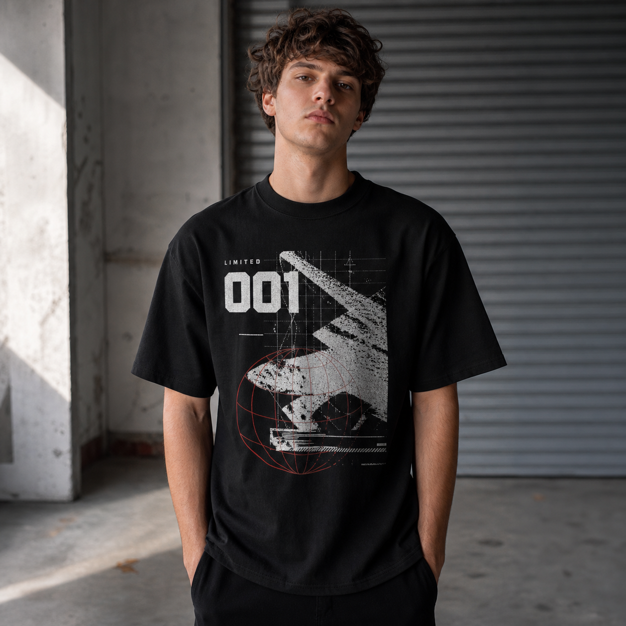 LIMITED // 001 tee worn by model